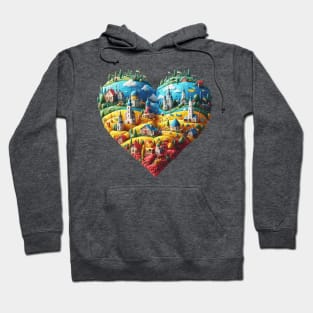 Ukraine in my Heart Hoodie